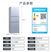 西門子 306升三門冰箱風(fēng)冷無霜家用小型多門電冰箱